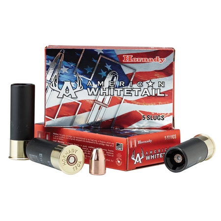 HORNADY</br> Cartouches de chasse Slug american whitetail interlock - par boite de 5 </br> 12 / 70 </br>