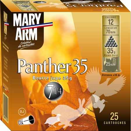 MARY ARM</br> Cartouches de chasse Panther 35 - par boite de 25 </br> 12 / 70 </br> 35g