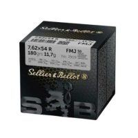 SELLIER BELLOT</br> Balles de chasse Fmj - par boite de 50 </br> 7,62 x 54 R  </br> 180Gr