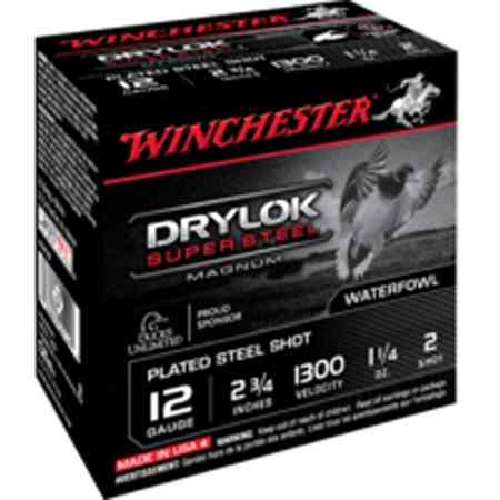 WINCHESTER</br> Cartouches de chasse Drylok acier - par boite de 25 </br> 12 / 76 </br> 35g